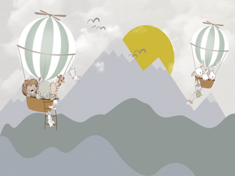 Fototapeta Tiere auf Luftballons