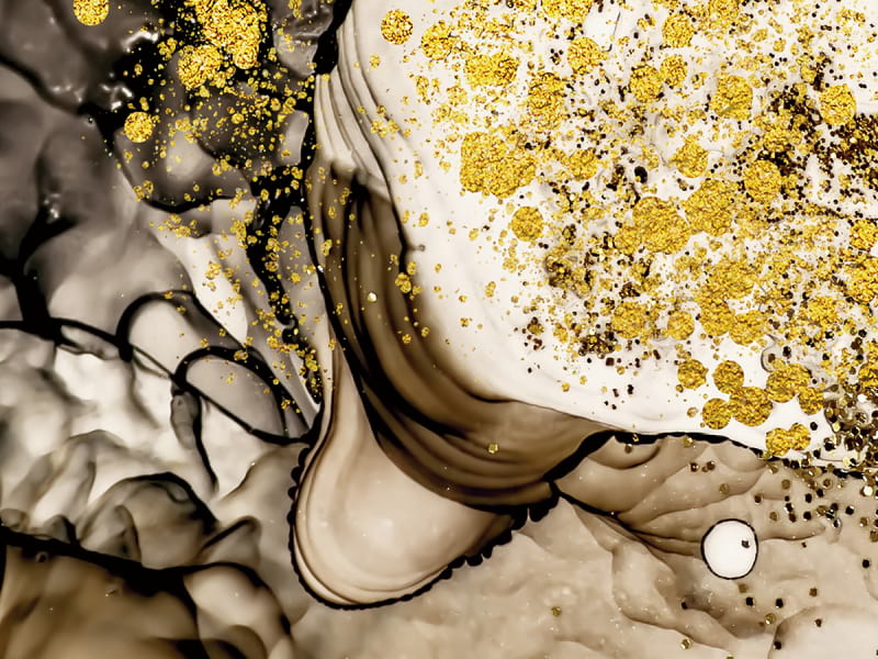 Fototapeta Goldener Pollen fragment # 1