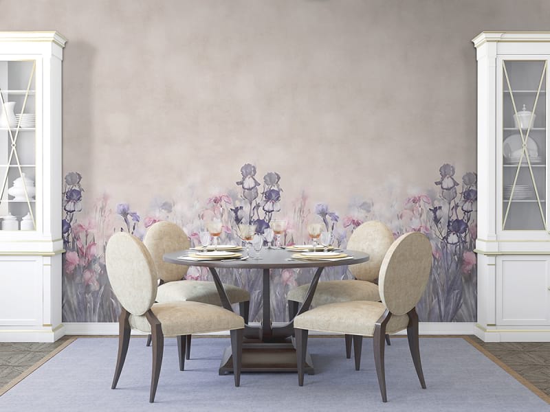 Fototapeta Blühende kleine Blumen we wnętrzu kuchni