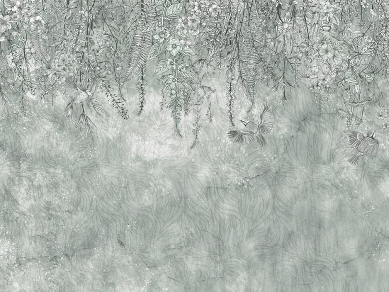 Fototapeta Oben blassgrüne Blüten