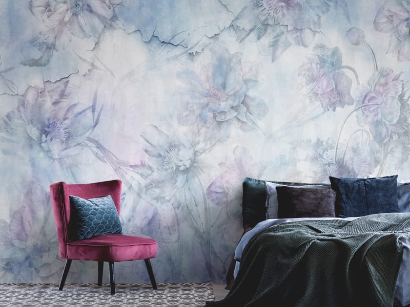 Fototapeta Bezaubernde Blumen we wnętrzu sypialni