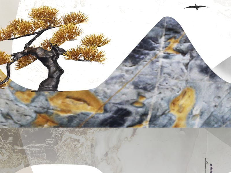 Fototapeta Berge und Mond fragment # 1