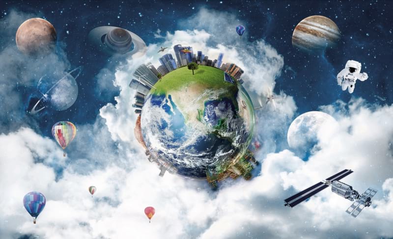 Fototapeta Um die Welt