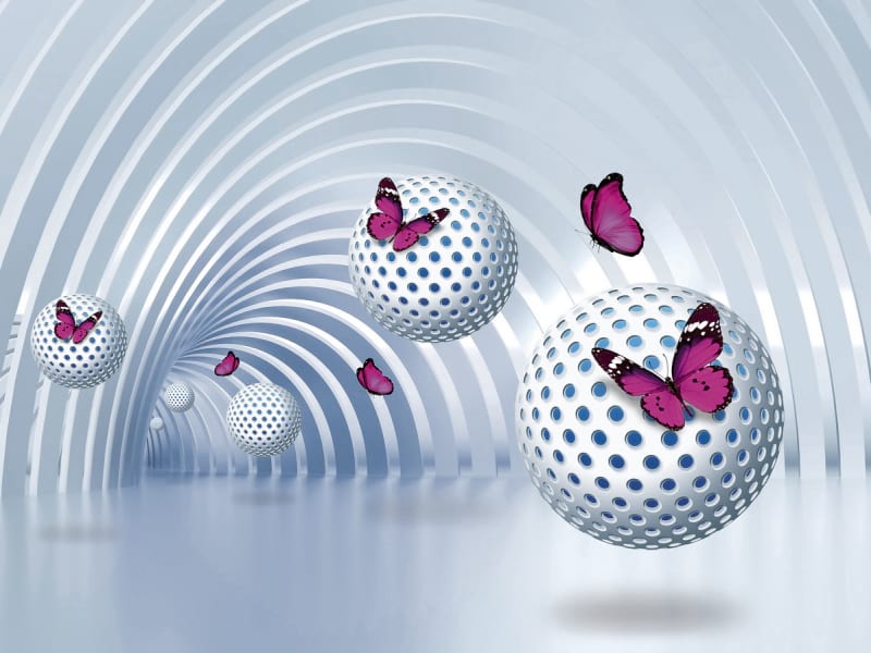 Fototapeta Schmetterlinge und Kugeln 