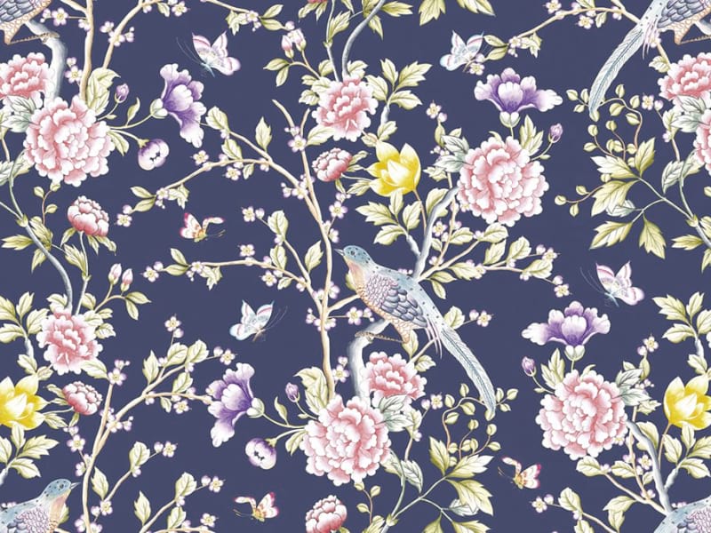 Fototapeta Vögel und Blumen des Frühlings