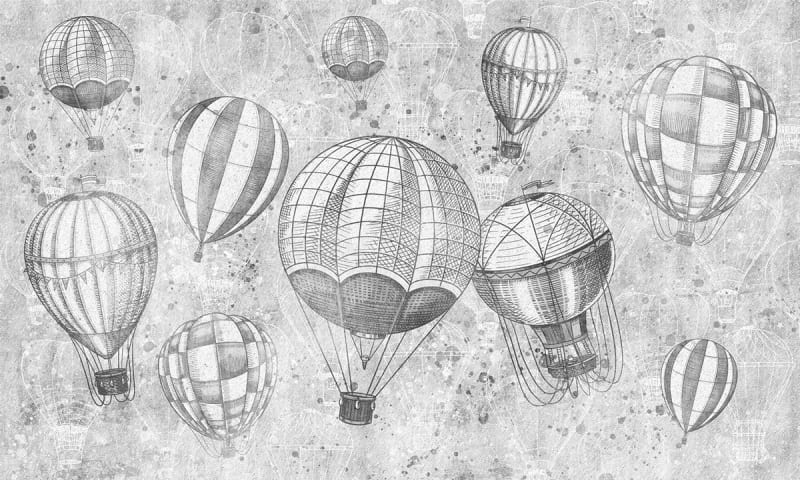 Fototapeta Graue Luftballons