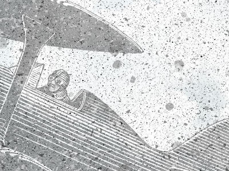 Fototapeta Doppeldecker am Himmel fragment #2