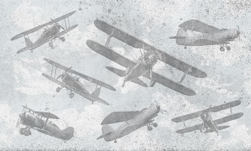 Fototapeta Doppeldecker am Himmel