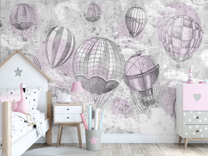Fototapeta Große Ballons we wnętrzu pokoju dziecka