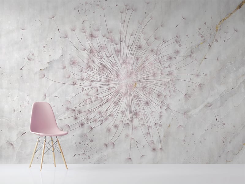 Fototapeta Rosa Löwenzahn we wnętrzu przedpokoju