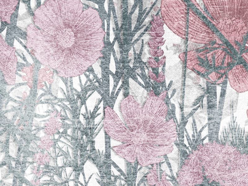Fototapeta Rote Wildblumen fragment #2