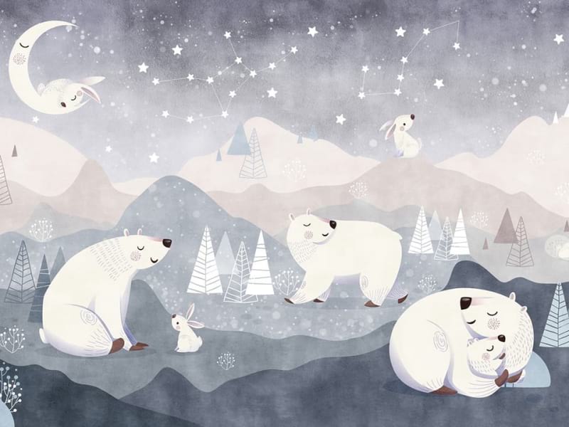 Fototapeta Eisbären und Hasen