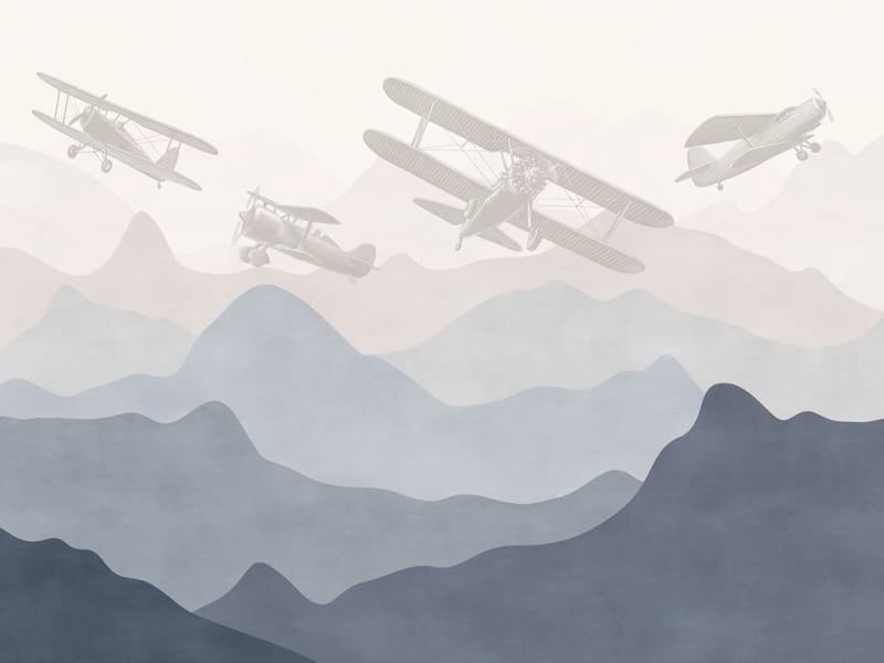 Fototapeta Berge und Flugzeuge