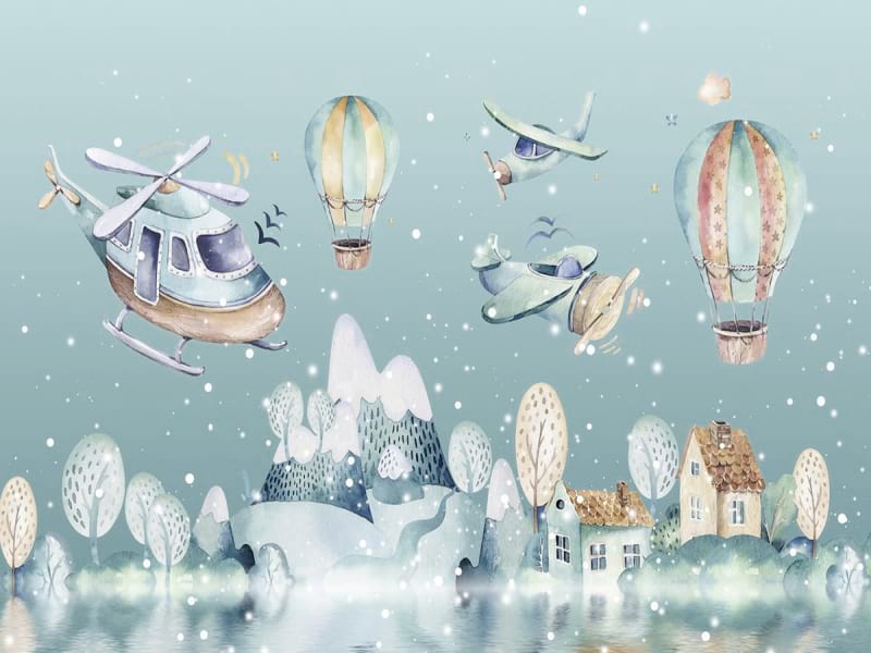 Fototapeta Lustiger Winterflug
