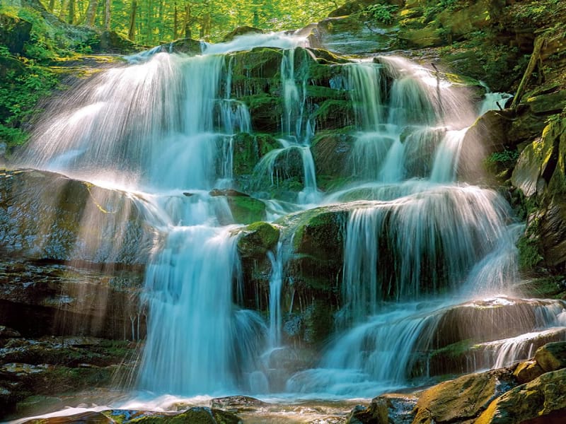 Fototapeta Bergwasserfall