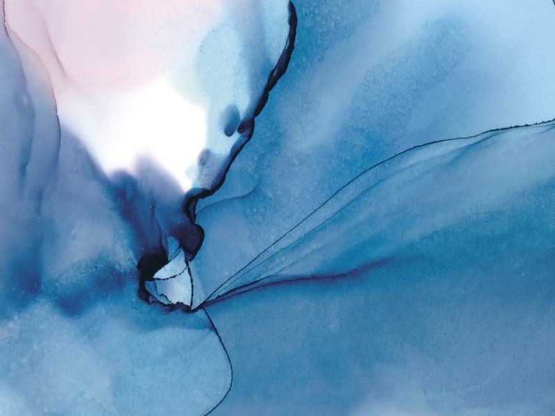 Fototapeta Dunkelblaues Aquarell fragment #2