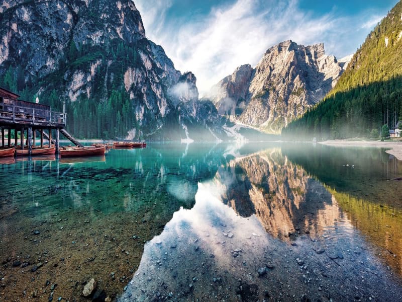 Fototapeta Morgendämmerung in den Alpen
