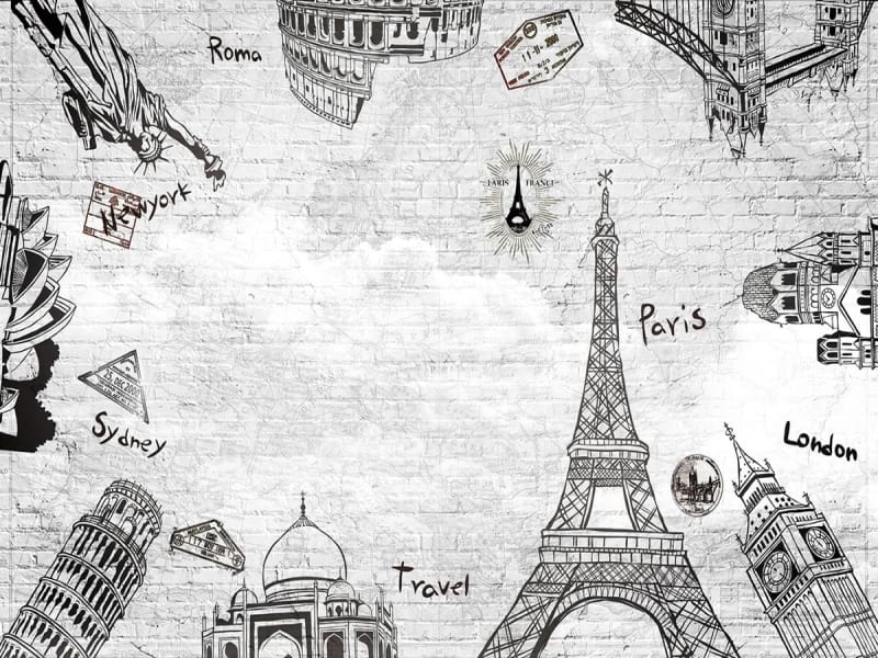 Fototapeta Eine Touristenroute