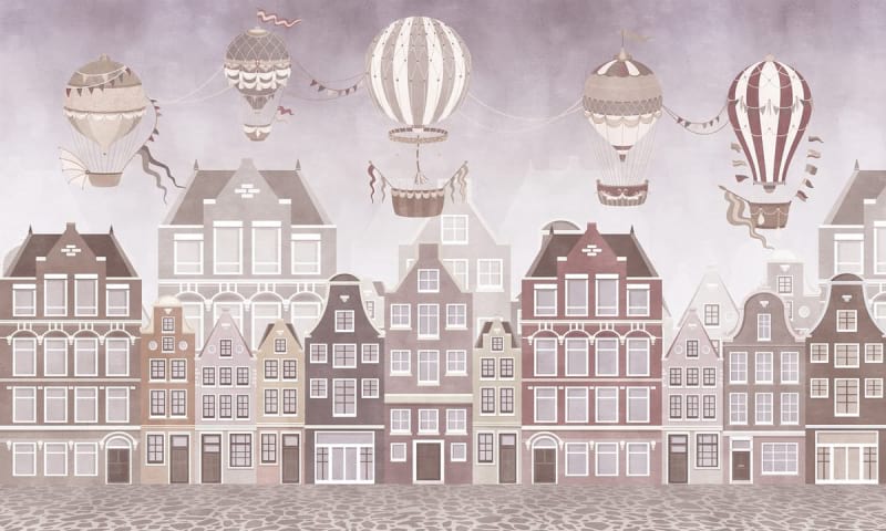 Fototapeta Luftballons über der Stadt