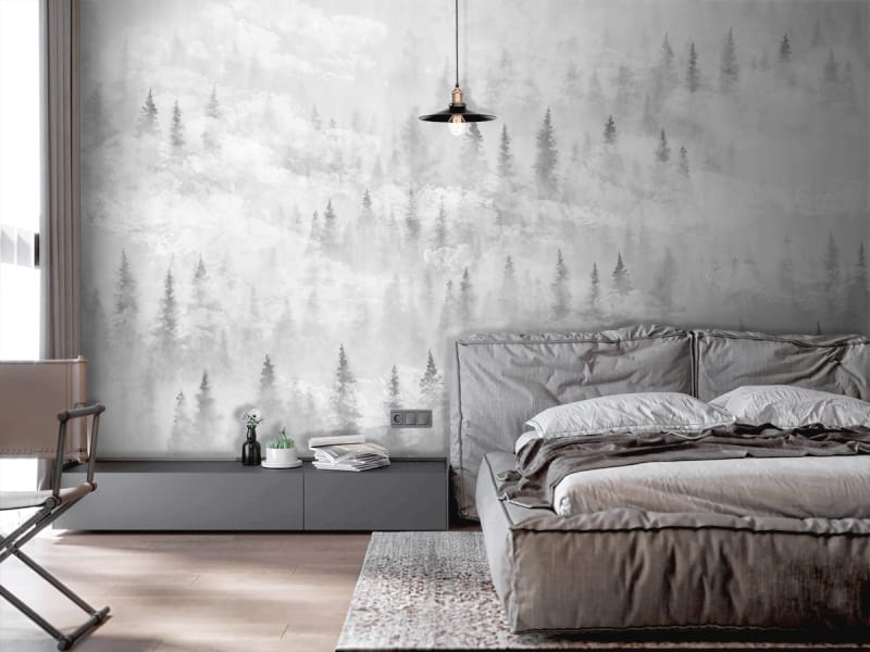 Fototapeta Geheimnisvoller Wald we wnętrzu sypialni