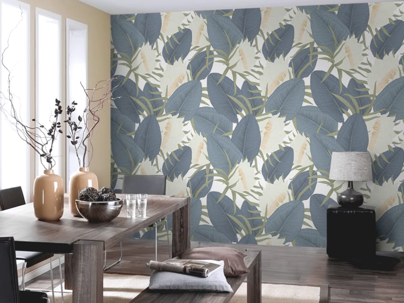 Fototapeta Zarte tropische Flora we wnętrzu kuchni