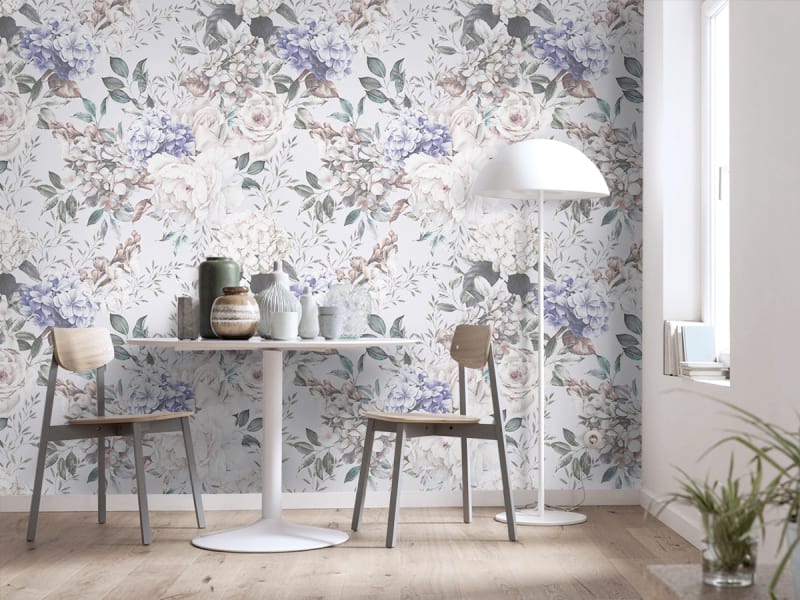 Fototapeta Blumenmotiv we wnętrzu kuchni