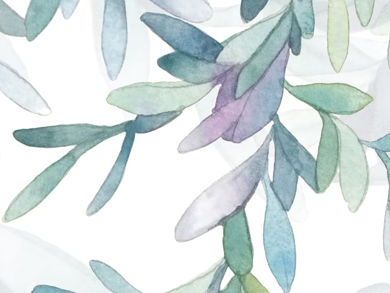 Fototapeta Aquarellblätter von oben fragment # 1