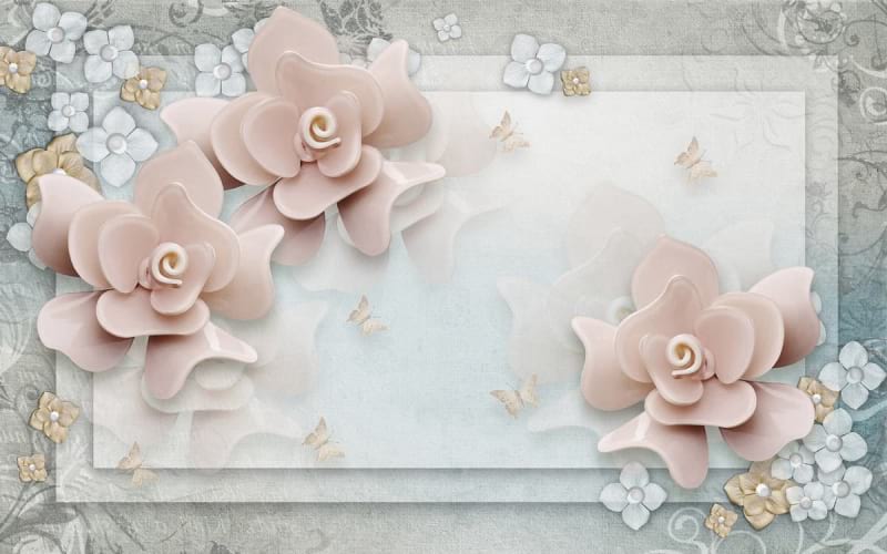 Fototapeta Blumen auf hellem Hintergrund