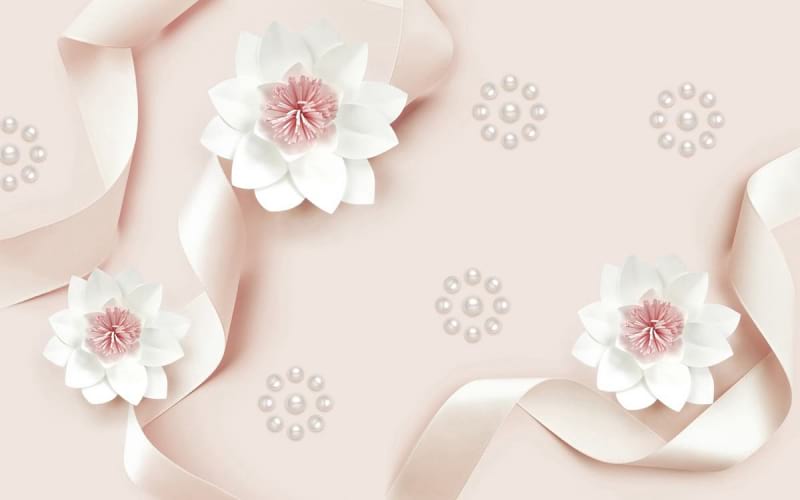 Fototapeta Blumen in rosa Bändern