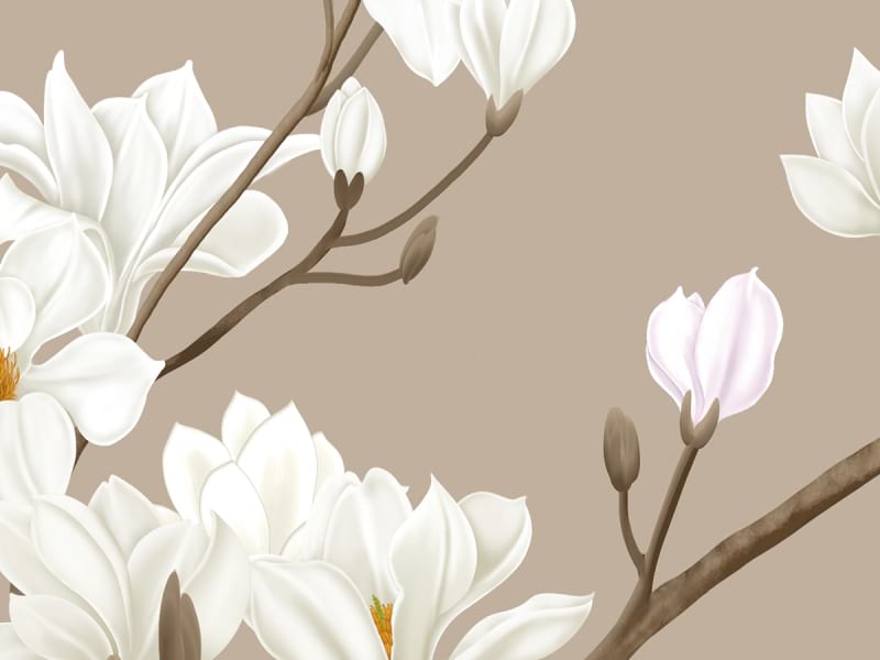 Fototapeta Blumen und Schmetterlinge fragment #2