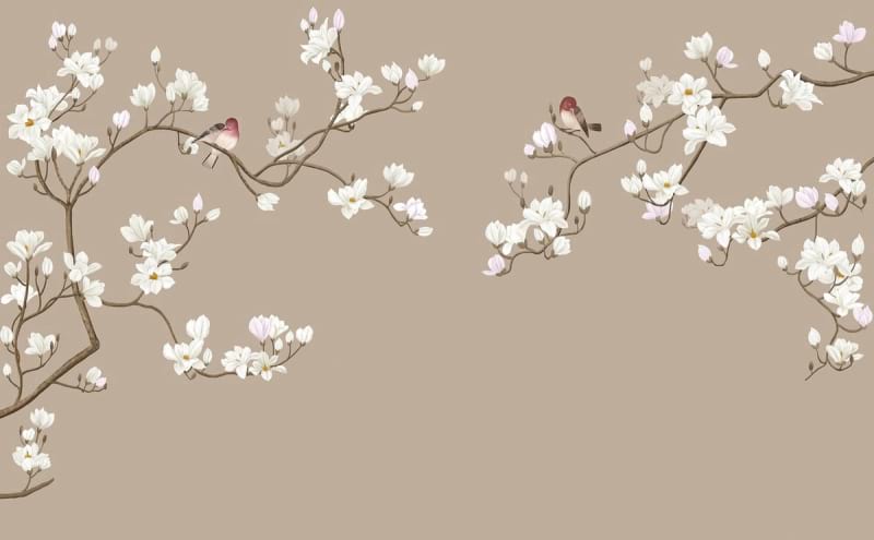 Fototapeta Blumen und Schmetterlinge