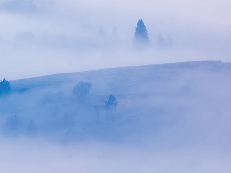 Fototapeta Berge im Nebel fragment # 1