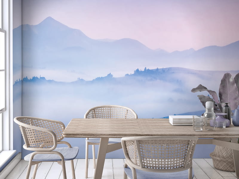 Fototapeta Berge im Nebel we wnętrzu kuchni