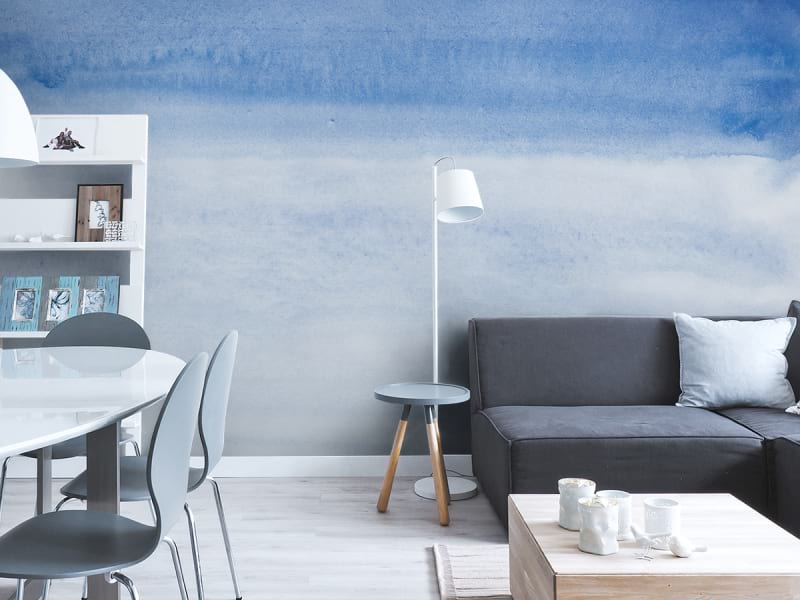 Fototapeta Himmel-Aquarell we wnętrzu salonu