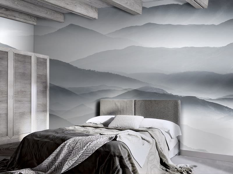 Fototapeta Bergtäler we wnętrzu sypialni
