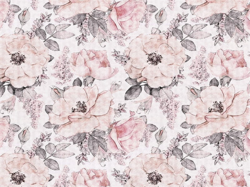 Fototapeta Zarte Blumen-Aquarell