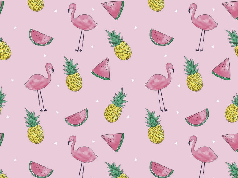 Fototapeta Flamingo-Zeichnung