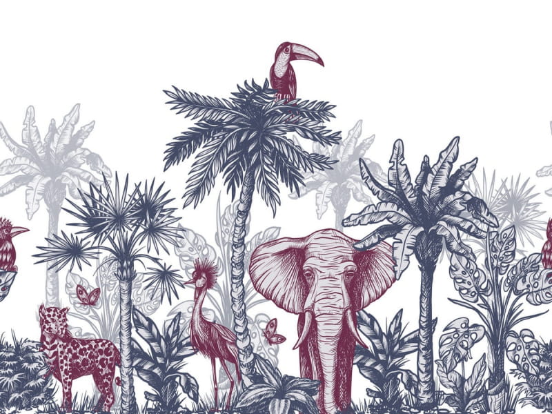 Fototapeta Purpurrote Tiere in den Tropen