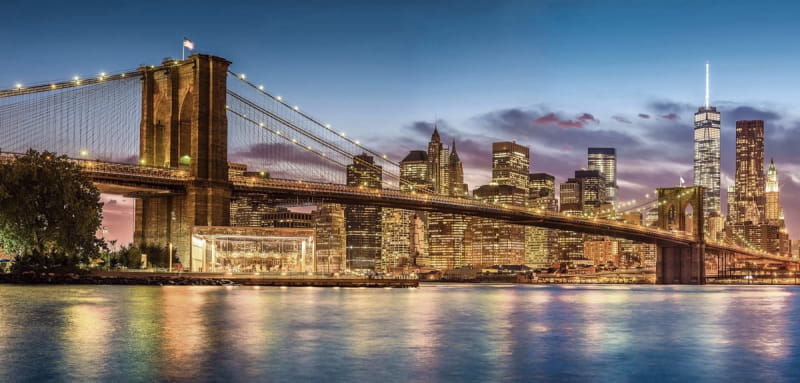 Fototapeta Goldene Brooklyn Bridge