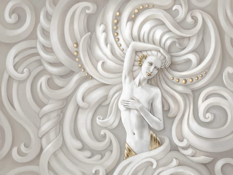 Fototapeta Mädchen in Gold 3D