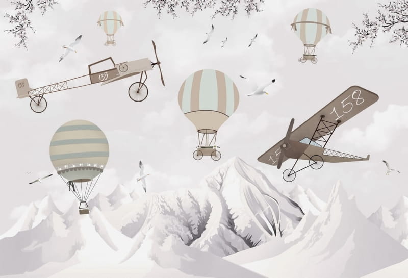 Fototapeta Über die Berge fliegen
