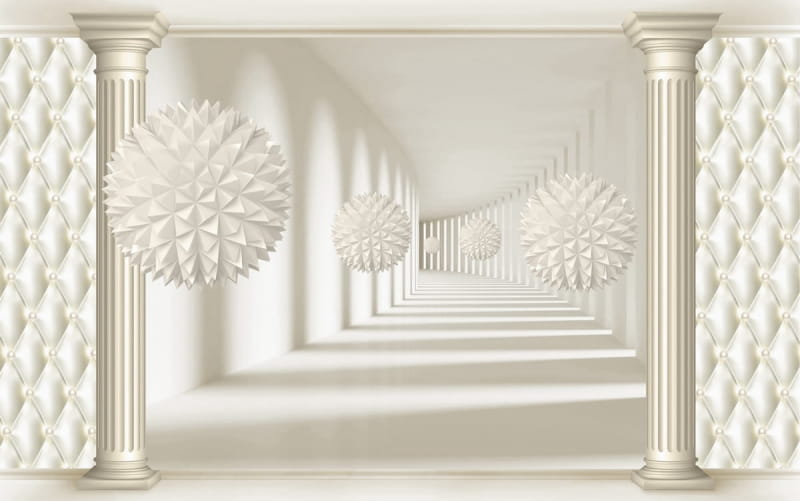 Fototapeta Korridor und Kugeln