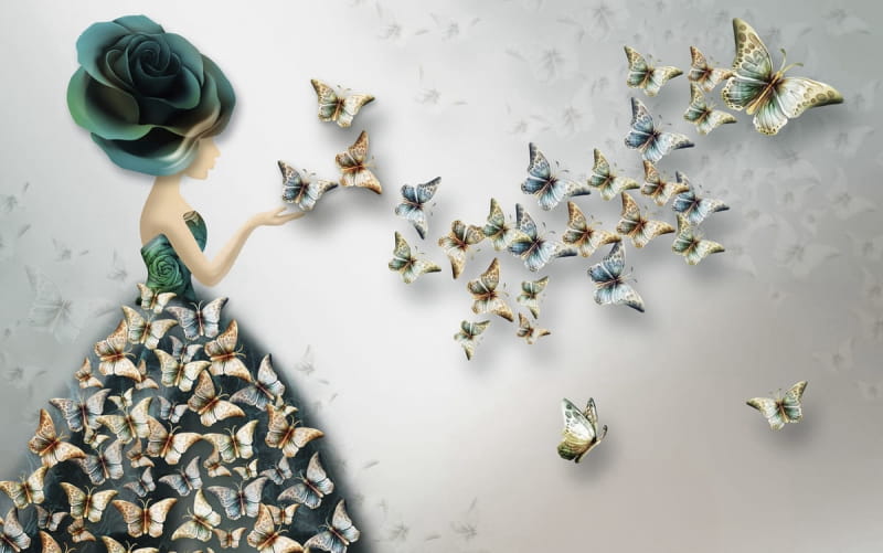 Fototapeta Blumenfee 3D