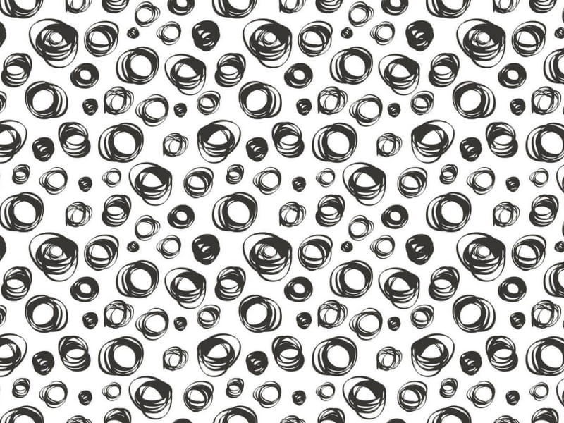Fototapeta Schwarze Kreise auf weißem Hintergrund