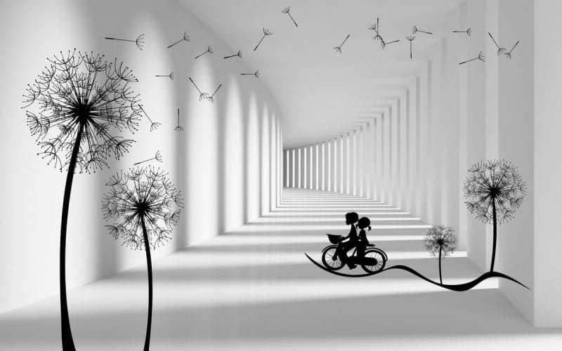 Fototapeta Löwenzahn im Tunnel