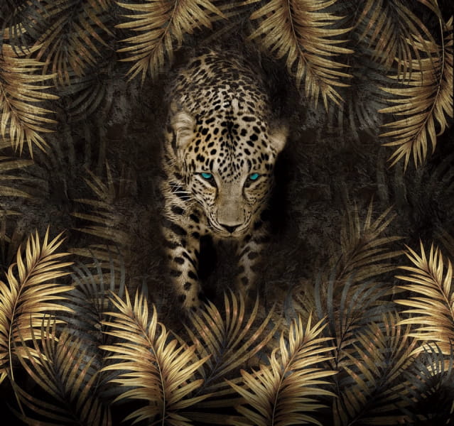 Fototapeta Hockender Jaguar