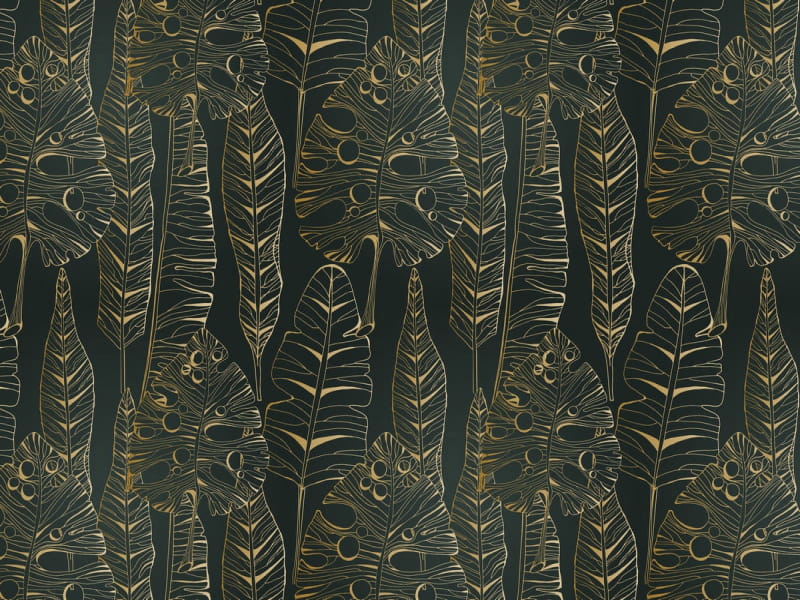 Fototapeta Goldenes Blattmuster