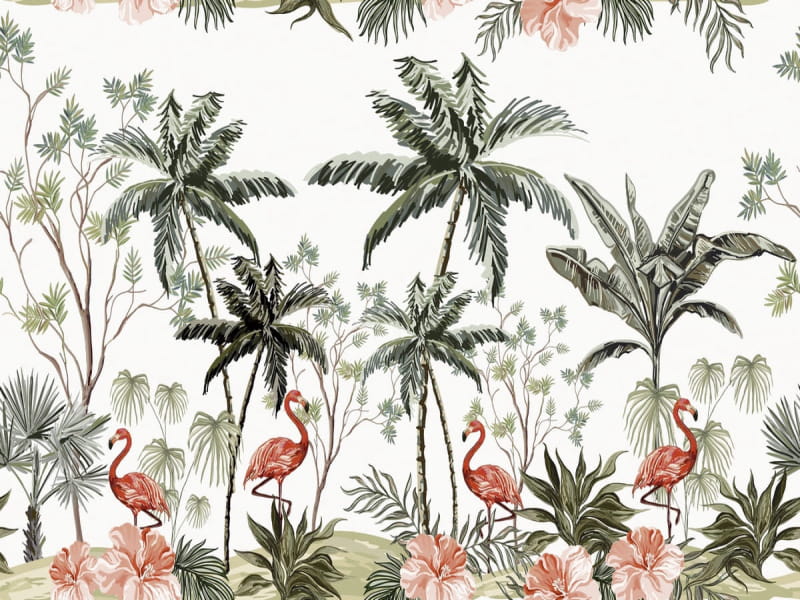 Fototapeta Flamingo im Regenwald