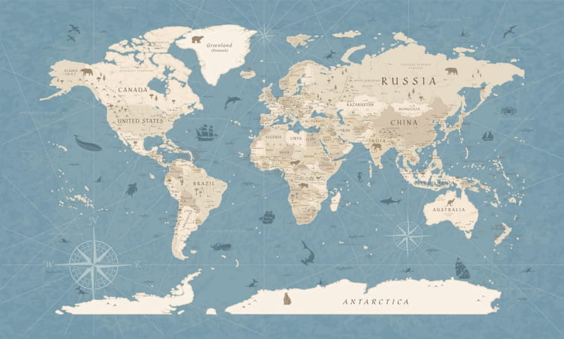 Fototapeta Vintage-Navigationskarte