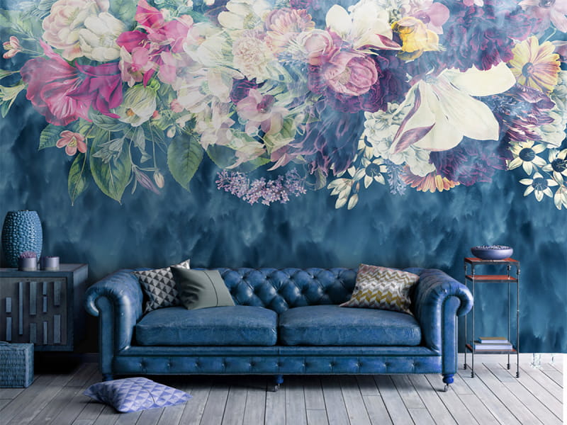 Fototapeta Blumen im Nebel we wnętrzu salonu
